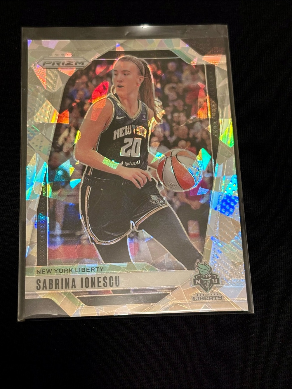 Sabrina Ionescu 2024 Panini Prizm WNBA Cracked Ice Prizm #17 New York Liberty